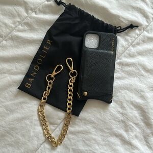 Emma Pebble Leather Crossbody Bandolier Phone Case iPhone 14 Pro